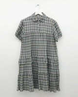Cold check collar dress (2color) 