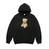 24FW BLOCK BEAR HOODIE BLACK