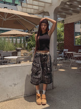 Super Pocket Cargo Half Denim Pants