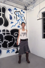 LOGO HALTER TOP - WHITE