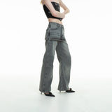 overskirt bilayer jeans
