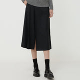 PLEATED MIDI SKIRT CHARCOAL