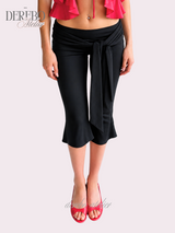 Medley Strap Shirring Capri Pants