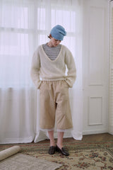 トリム レース パンツ、べージュ