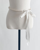 pearl & satin ribbon belt