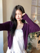 RS パステルモヘアウールニットカーディガン (6color)