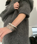 Mixed silver bangle SET