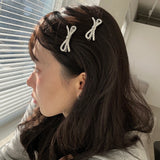 グリッターリボンヘアピン (2color)