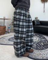 Kale Check Wide Banding Pants