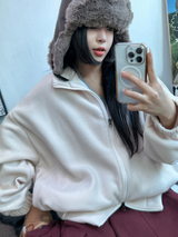 テディフリースルーズジップアップ🤍💙🤎3カラー