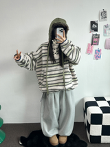 スウェットバルーンバックポイントロングパンツ🤎🖤🩶3COLOR