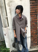 26FW★ [BAONHAUS] Kurenin Roll-up Check Shirt