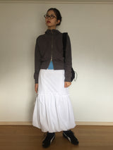 pumpkin nylon long skirt