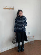 アンクボバンディングプリテッドミディスカート