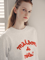 MAISON DE ROLA スウェットシャツ (メランジグレー)