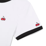 SMALL CHERRY RINGER T-SHIRT [WHITE]