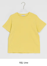 チビ カラー ベーシック セミクロップ 半袖Tシャツ
