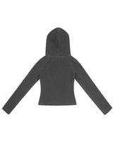 Patch Slim Hoodie _ Dark Grey
