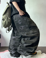 SEMI BALLOON WIDE OVER CARGO MILITARY LONG PANTS 🐝💚🤎 - 2 COLORS