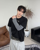 クロボーダーレイヤードTシャツ