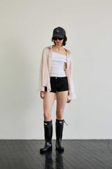 LUMINOUS OVERSIZED SHIRT / ROSE PINK