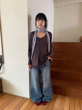 Maxs Basic Wide Bootcut Denim Pants