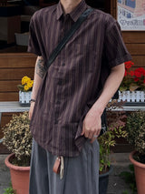 Authentic Stripe Short-Sleeve Shirt (3 Colors)