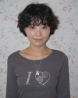 [925SILVER] ADORN HEART RIBBON NECKLACE