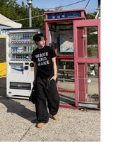 Cartel Back Printing Denim Pants