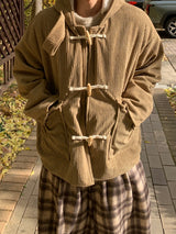 Boucle corduroy duffel coat