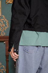 POCKET ARGYLE SHORT JACKET / BLACK