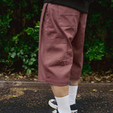 Double tuck BERMUDA shorts / Raspberry