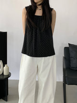 Liam Shirred Sleeveless Blouse