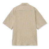 Open Cara Crease Stripe Shirt [Topnut]