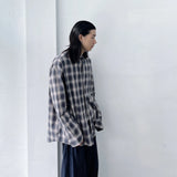 Ombre Plaid Drop-Shoulder Shirt