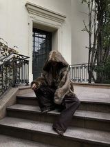 Rocxi hood fur JK [Brown]