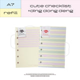 A7 list refill set