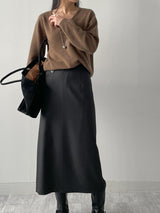 D-ring Stripe H-Line Long Skirt
