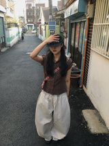 チェックロールアップシャツ