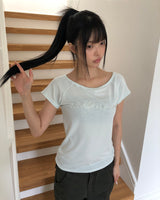 Nuol Embroidered Short Sleeve T-Shirt