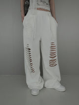 Fray Cutout Sweatpants