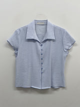 Yoru Pintuck Cap Sleeve Blouse