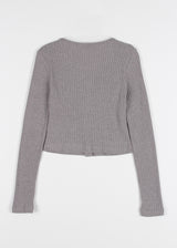 RIB U-NECK CARDIGAN
