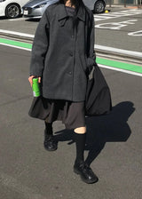 【limited price】HIGHNECK HALF COAT 