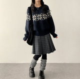 Eve High Quality Nordic Snowflake Round Knit