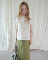 BLOOM CUT-OUT SHORT SLEEVE T-SHIRT