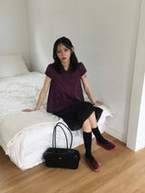 Mori two-button collar pocket blouse (4c)