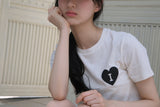 ハートロゴTシャツ - クリーム