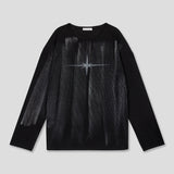 90's ダーティーペインティング長袖Tシャツ(2 colors)