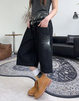 Radi camo sagging Bermuda denim pants